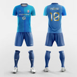  blue custom soccer jerseys kit 