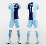 blue custom soccer jerseys kit 