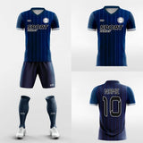 blue stripes soccer jersey kit