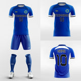  custom blue soccer jerseys kit