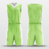 green custom basketball jersey kit