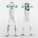green fluorescent soccer jerseys kit
