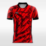 red short sleeve custom soccer jersey