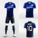navy sublimated soccer jersey kit