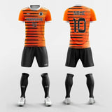 orange custom soccer jerseys kit