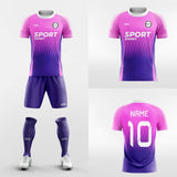 purple sublimated soccer jersey kit