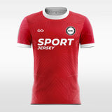  red custom soccer jersey sublimation