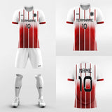 red custom soccer jerseys kit
