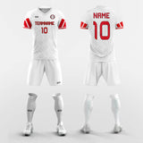 red fluorescent soccer jerseys kit