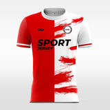 red splicing custom soccer jersey