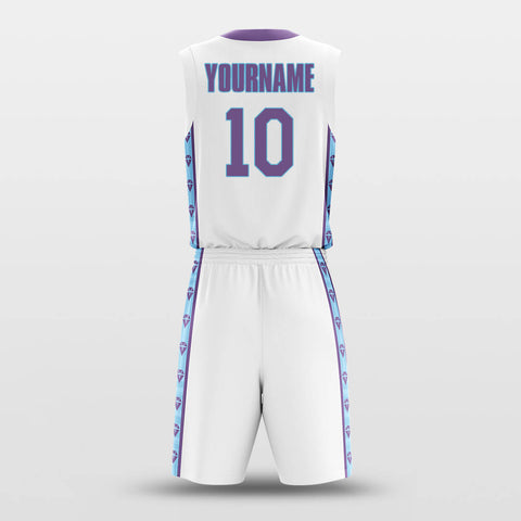white custom basketball jersey