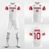 white fluorescent soccer jerseys kit