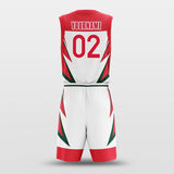     white red basketball jersey