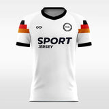 white sublimation custom soccer jersey