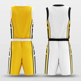 yellow custom basketball jersey