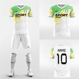 yellow custom soccer jersey kit