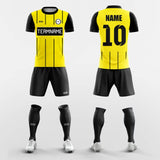 yellow custom soccer jerseys kit
