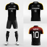 yellow custom soccer jerseys kit