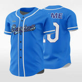 Blue Whale - Customized Men's Sublimated Button Down Baseball Jersey