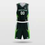 Green Armor Sublimated Basketball Team Set