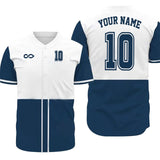Neptune - Customized Men's Sublimated Button Down Baseball Jersey