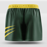green sports shorts