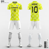 Check Yellow Soccer Jersey Custom Design