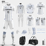 Striped Soccer Uniforms Kit