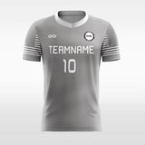 Customized Grey Men's Sublimated Soccer Jersey Design