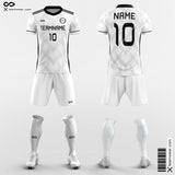 Check White Soccer Jersey Design Sublimated